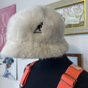Vintage Kangol Furgora Soft Beige Furry Bucket Hat